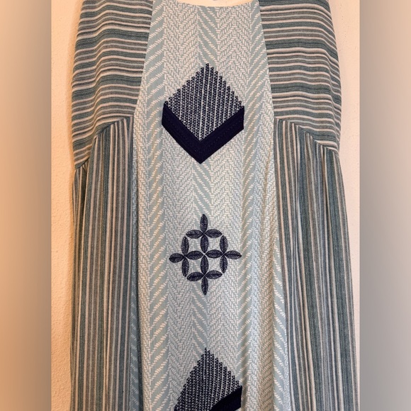 NEW Easel Blue Embroidered Maxi Dress - Picture 5 of 9